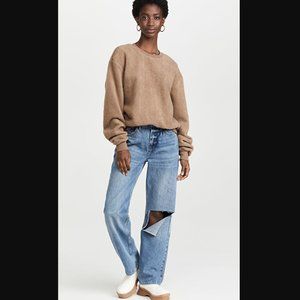 Good American Essentials Sherpa Boyfriend Sweatshirt NWT Size 1